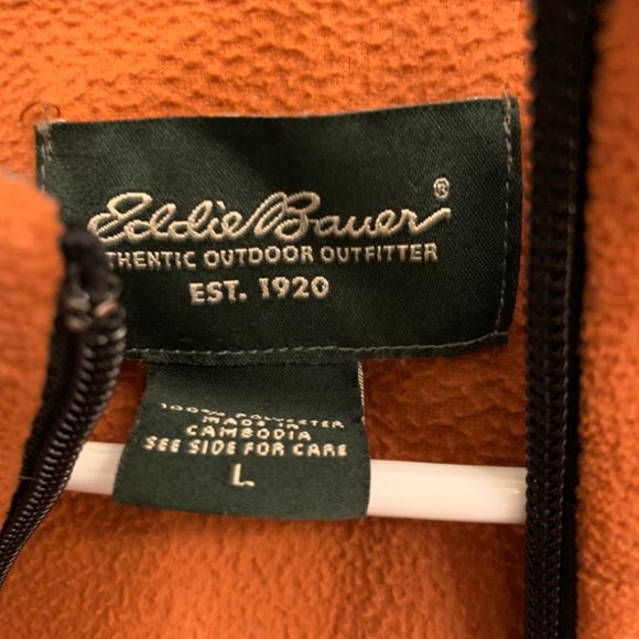 Eddie Bauer High Route Grid Fleece 1/2 Zip Mock Neck Men’s Size L - Picture 4 of 5